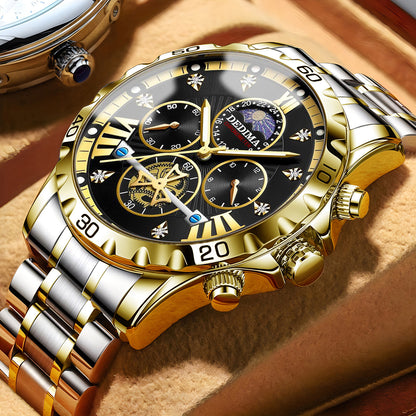 Business Luminous Waterproof Flywheel Quartz Watch