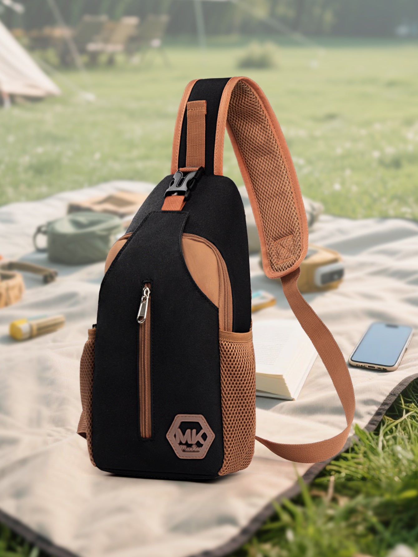 Wear-resistant Crossbody Bag Korean-style Fashionable Bag Outdoor Casual Chest Pack