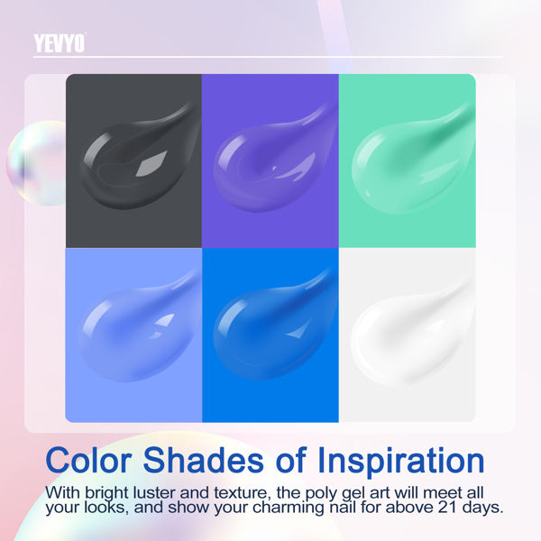 6 PCS Polygel Nail Kit with UV Light | LOOPDEAL Tools