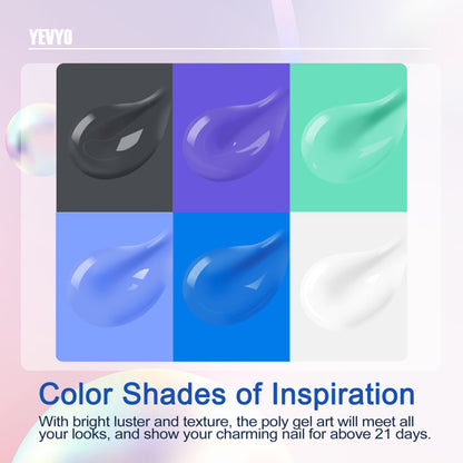 6 PCS Polygel Nail Kit with UV Light | LOOPDEAL Tools