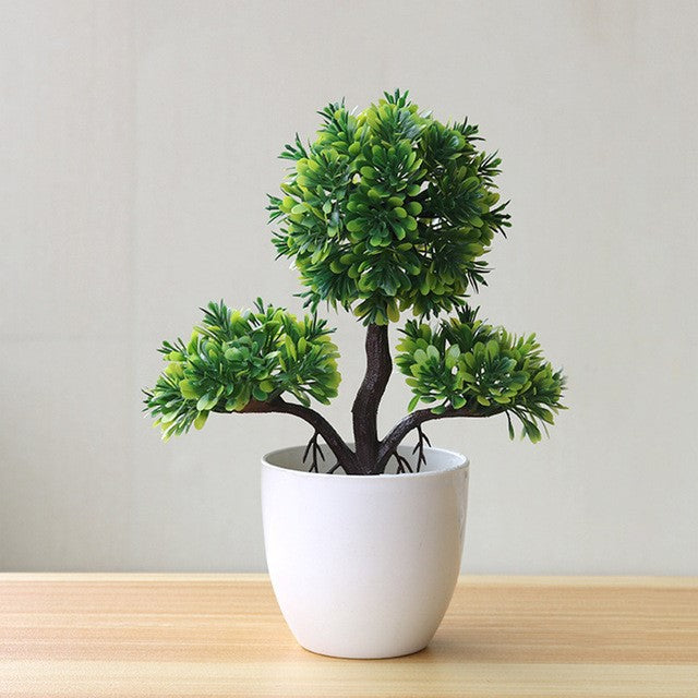 Artificial Potted Green Small Arborous Plants