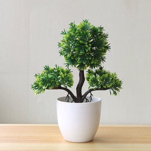 Artificial Potted Green Small Arborous Plants