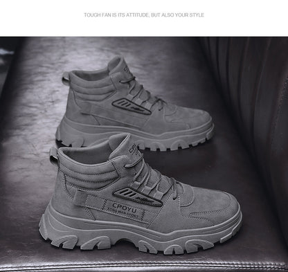 Mens Autumn High-Top Waterproof And Non-Slip Work BootsMartins