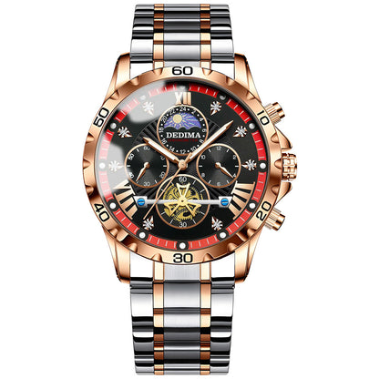 Business Luminous Waterproof Flywheel Quartz Watch