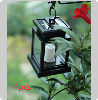 Solar Wind Lamp Outdoor Waterproof LED Lantern Light Hanging Hook