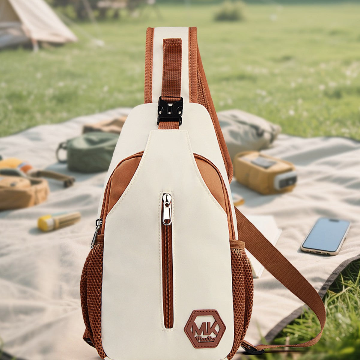 Wear-resistant Crossbody Bag Korean-style Fashionable Bag Outdoor Casual Chest Pack