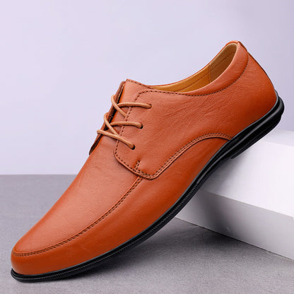 Mens Casual Leather Shoes With Soft Soles